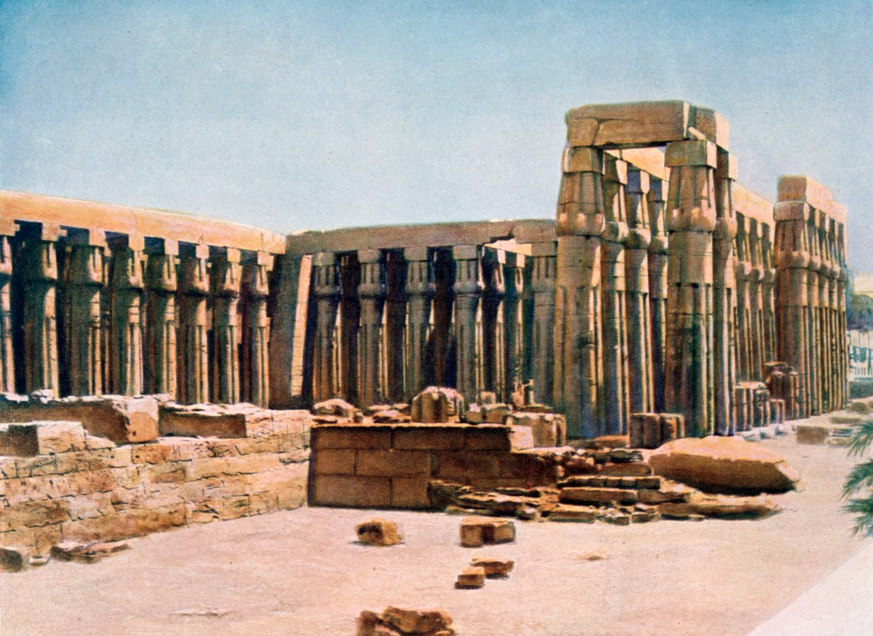Amenhotep III:n pylväikkö, Luxorin temppeli, Egypti, 1900-luku tekijältä Unbekannt