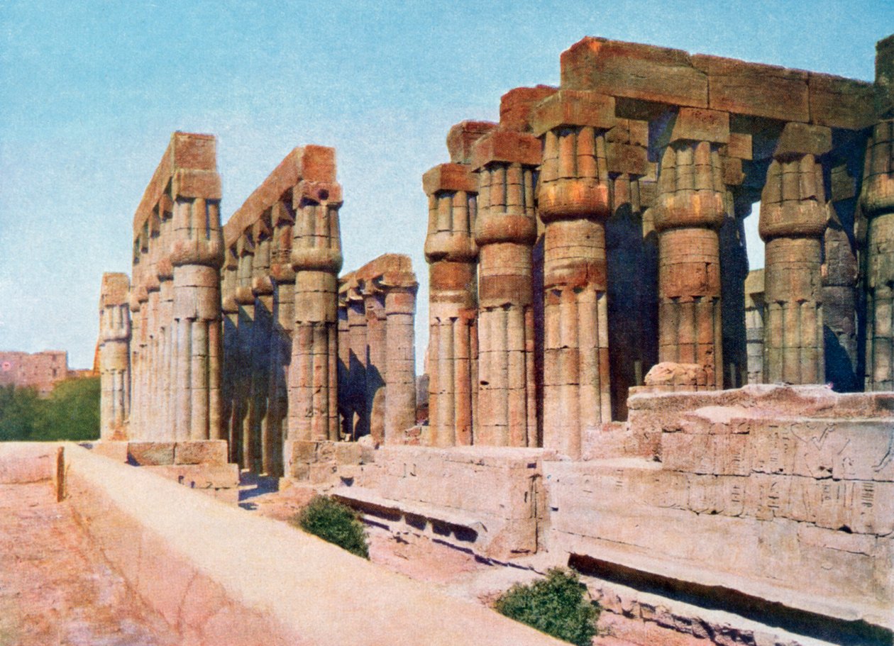 Amenhotep III:n pylväikkö, Luxorin temppeli, Egypti, 1900-luku tekijältä Unbekannt