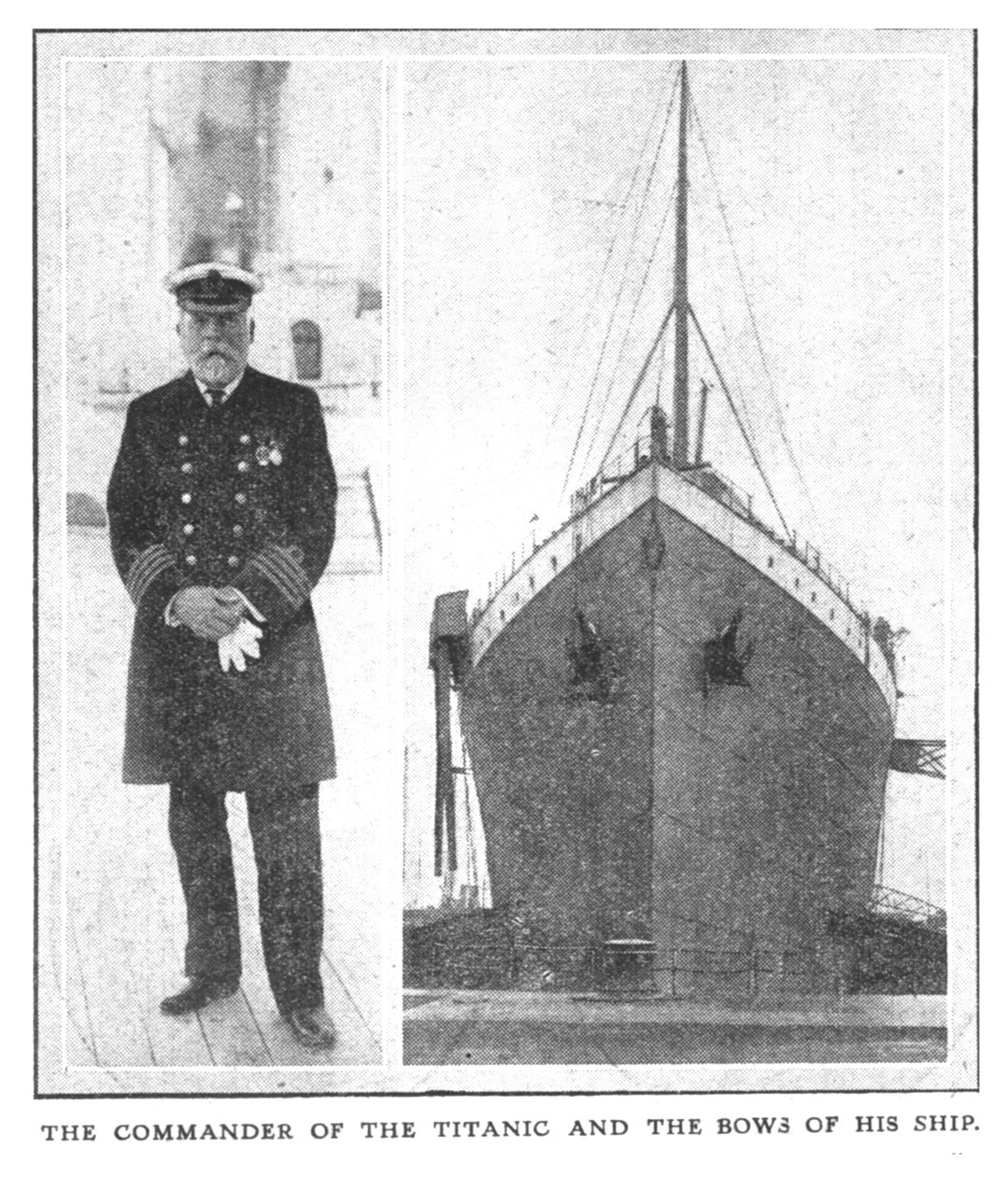 Titanicin ja hänen aluksensa keulan komentaja, 20. huhtikuuta 1912. tekijältä Unbekannt