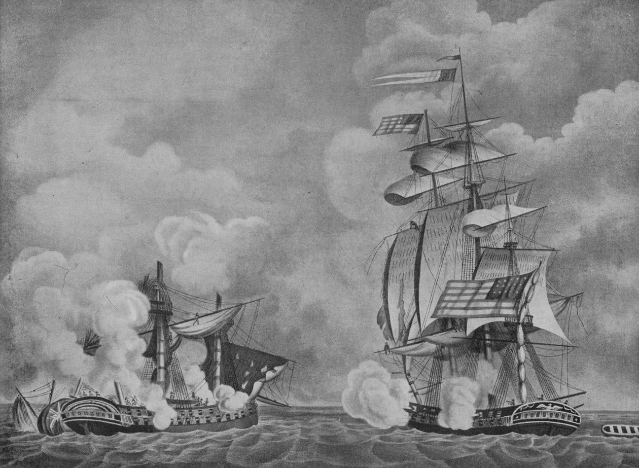 Perustuslaki ja Guerriere, n. 1813 tekijältä Unbekannt