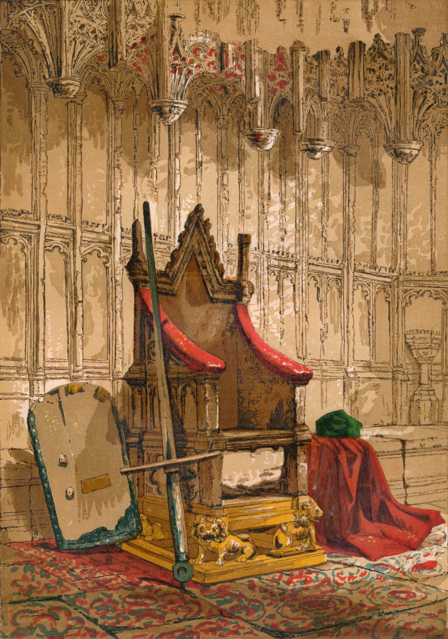 The Coronation Chair, c1845, 1864 tekijältä Unbekannt