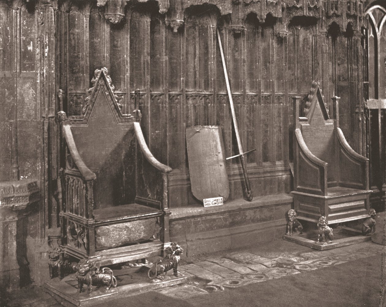 Coronation Chair Westminster Abbeyssa Lontoossa, 1894. tekijältä Unbekannt
