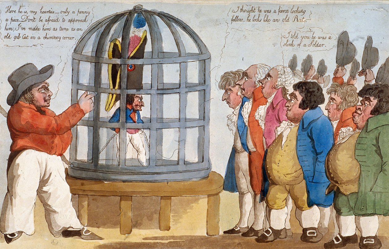 "The Corsican Bajazet Lontoossa", 1803 tekijältä Unbekannt