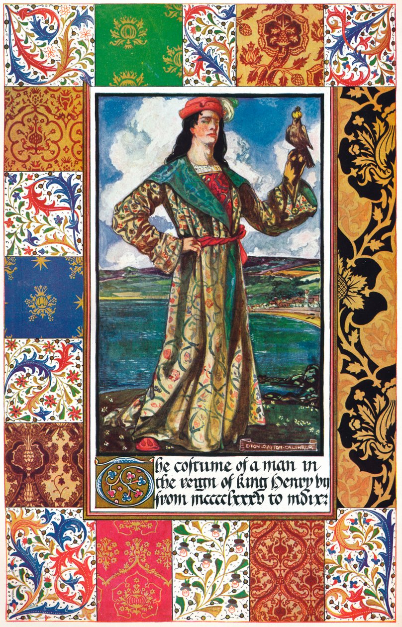 Miehen puku kuningas Henrik VII:n hallituskaudella, 1400-luku, 1904 tekijältä Unbekannt