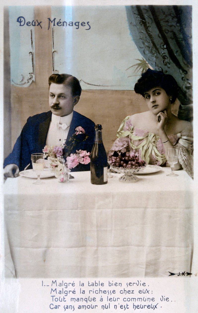 Pariskunta, ranskalainen postikortti, c1900 tekijältä Unbekannt