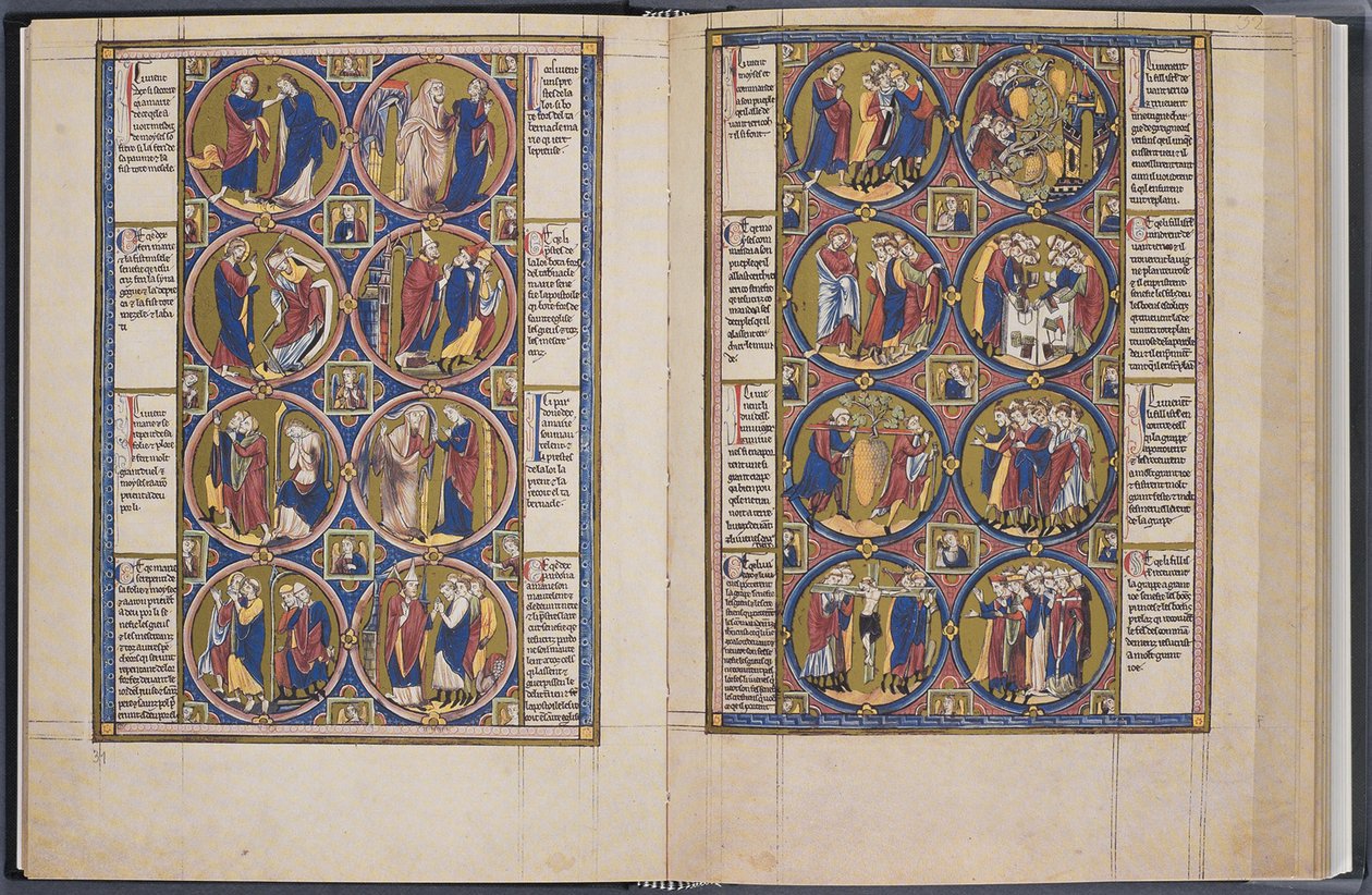 Luominen. Raamatun moralisoi Codex Vindobonensis 2554, noin 1250 tekijältä Unbekannt