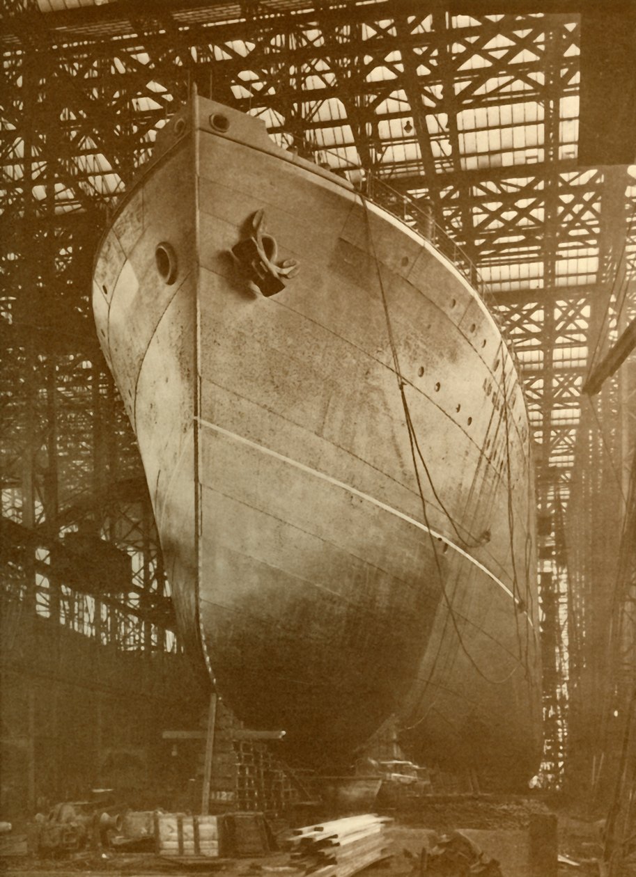 Cunard Aurania 14 000 tonnia Newcastle-On-Tynen osakkeilla, vuodelta 1930. tekijältä Unbekannt