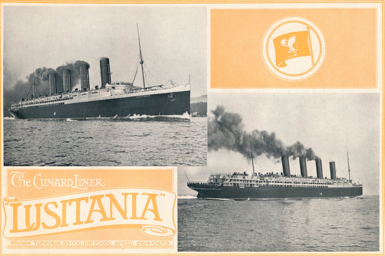 Cunard Liner Lusitania., 1910. tekijältä Unbekannt