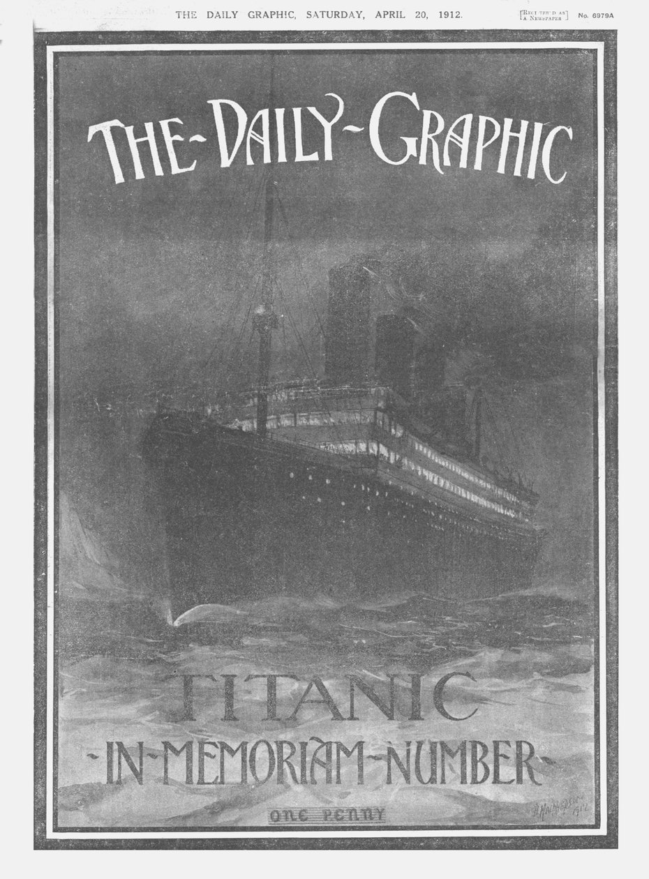 The Daily Graphic - Titanic-In-Memoriam-Number, etukansi, 20. huhtikuuta 1912. tekijältä Unbekannt