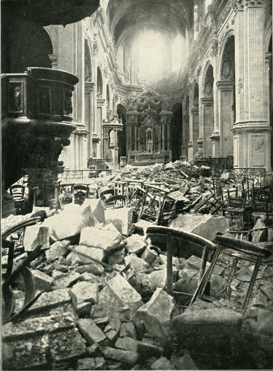Cambrain katedraalille tehty vahinko, 1919. tekijältä Unbekannt