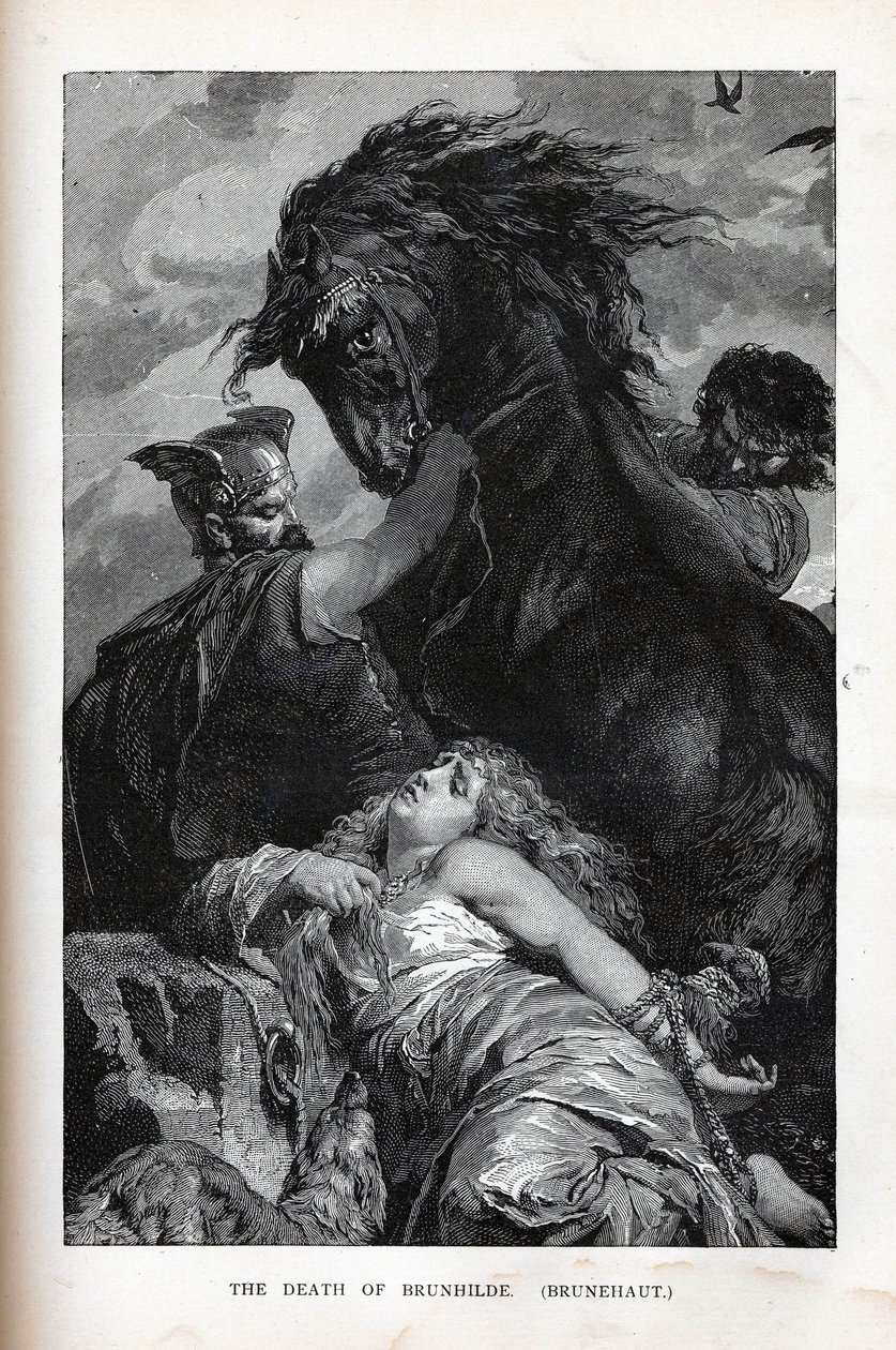 Brunhilden kuolema, Brunehaut, 1882 tekijältä Unbekannt