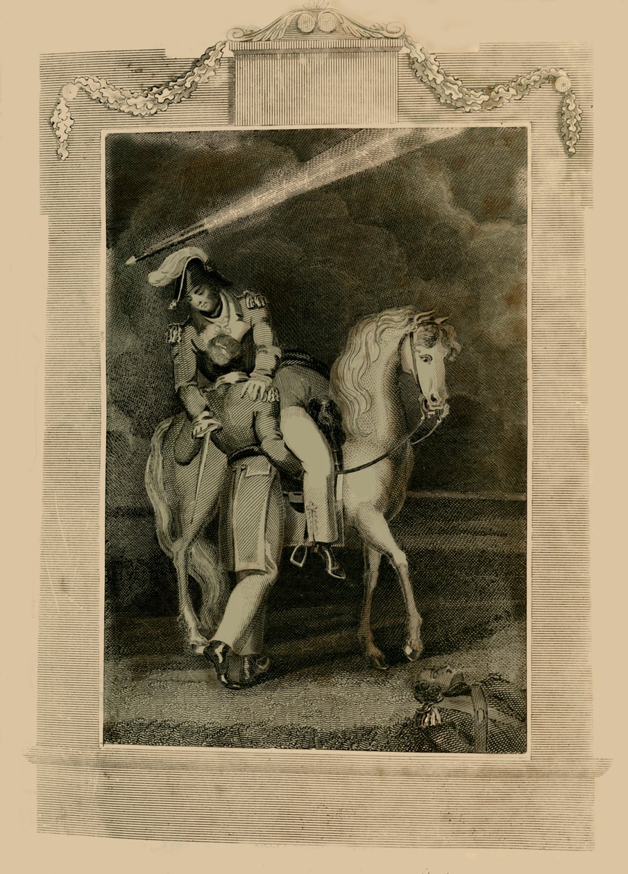 Kenraali Rossin kuolema lähellä Baltimorea, 1814, 1816. tekijältä Unbekannt