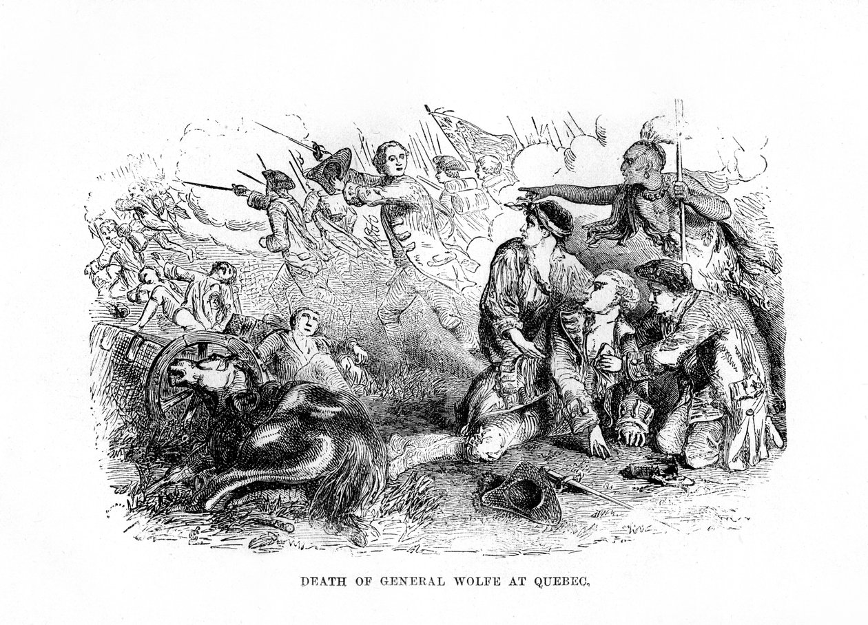 Kenraali Wolfen kuolema Quebecissä, 1759, 1872 tekijältä Unbekannt