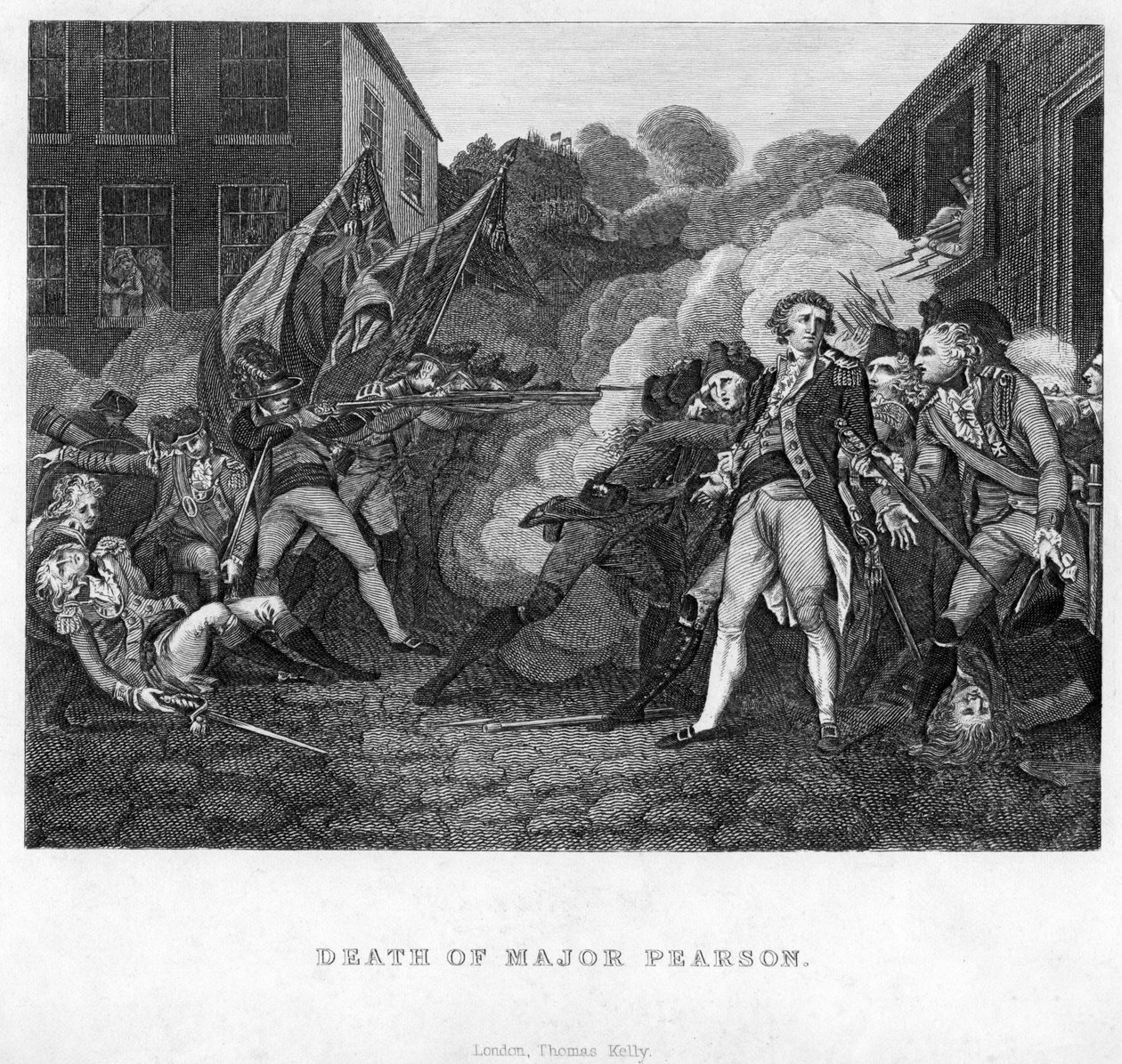 Majuri Pearsonin kuolema, c1782-c1784 tekijältä Unbekannt