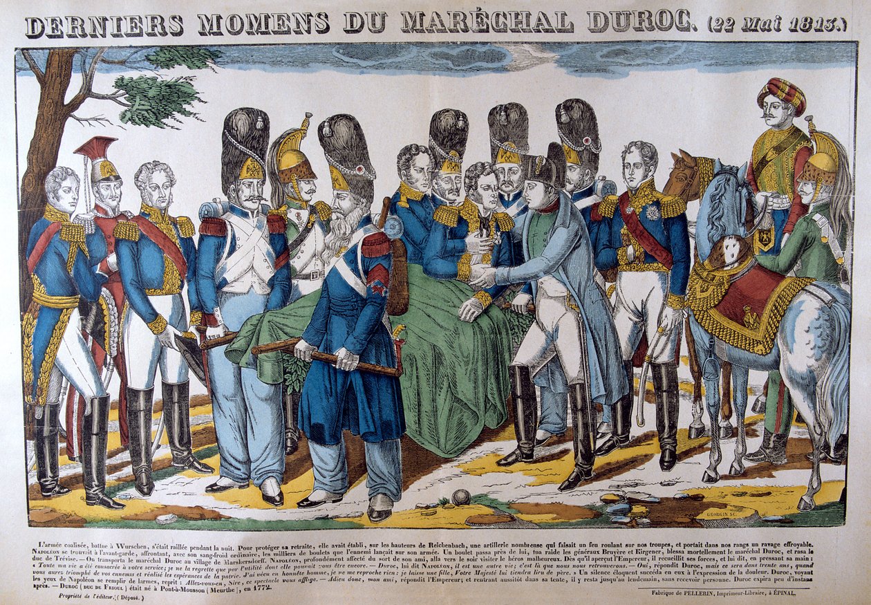 Marsalkka Durocin kuolema 22. toukokuuta 1813, 1800-luku tekijältä Unbekannt