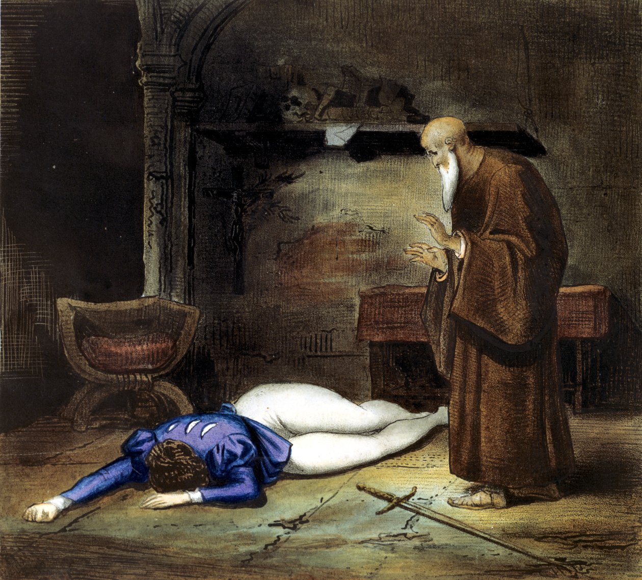 Romeon kuolema, 1800-luku tekijältä Unbekannt
