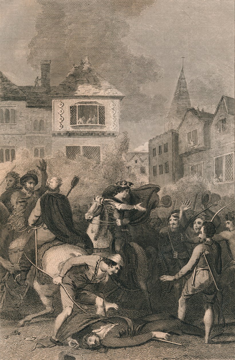 Wat Tylerin kuolema, 1381, 1800-luku tekijältä Unbekannt
