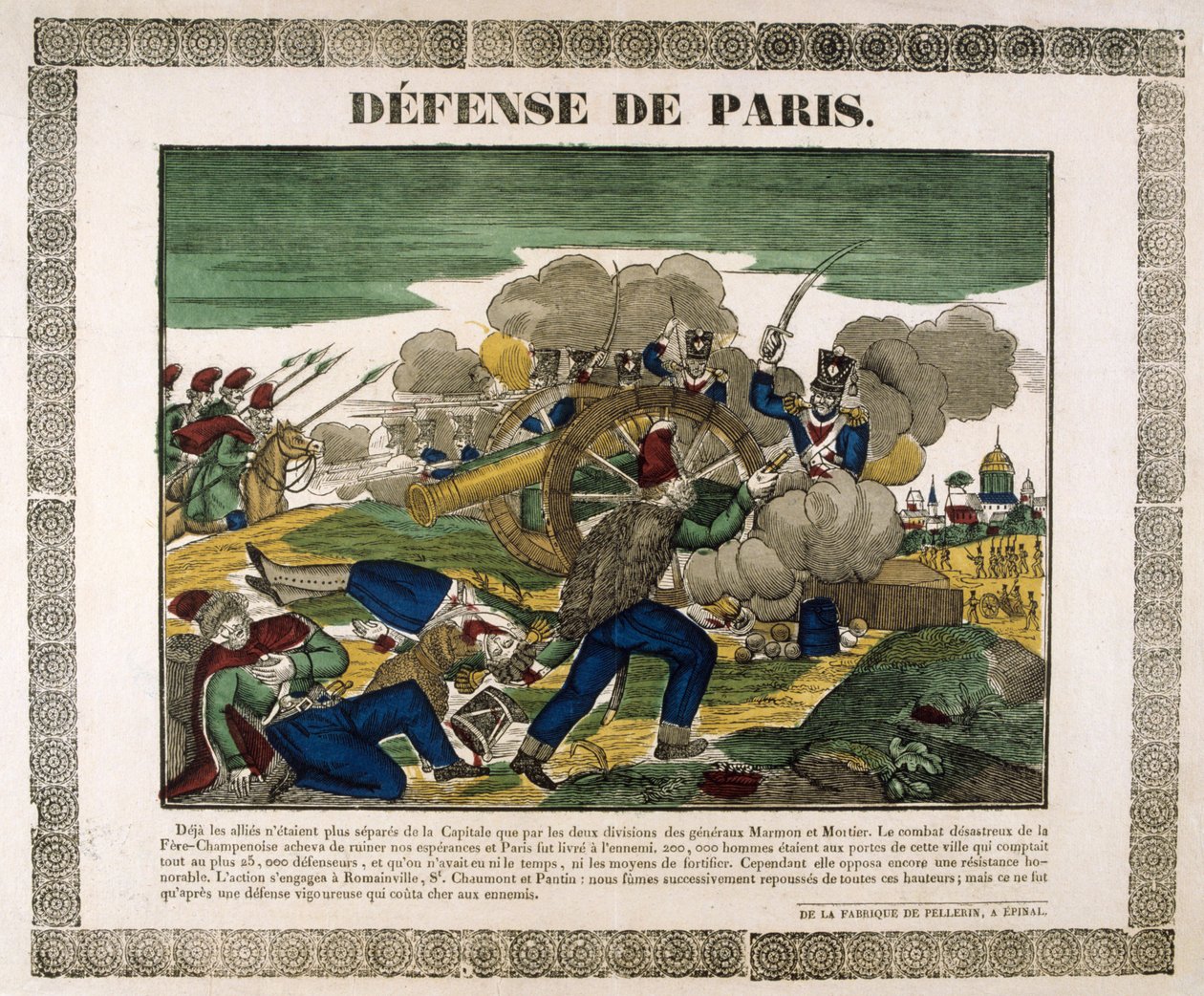 Pariisin puolustus, 1814, 1800-luku tekijältä Unbekannt