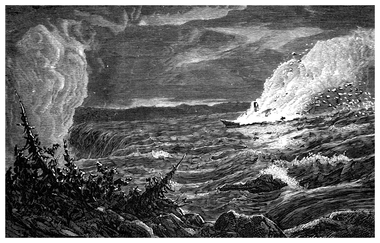 The Destruction of the Caroline, 1837, c1860 tekijältä Unbekannt