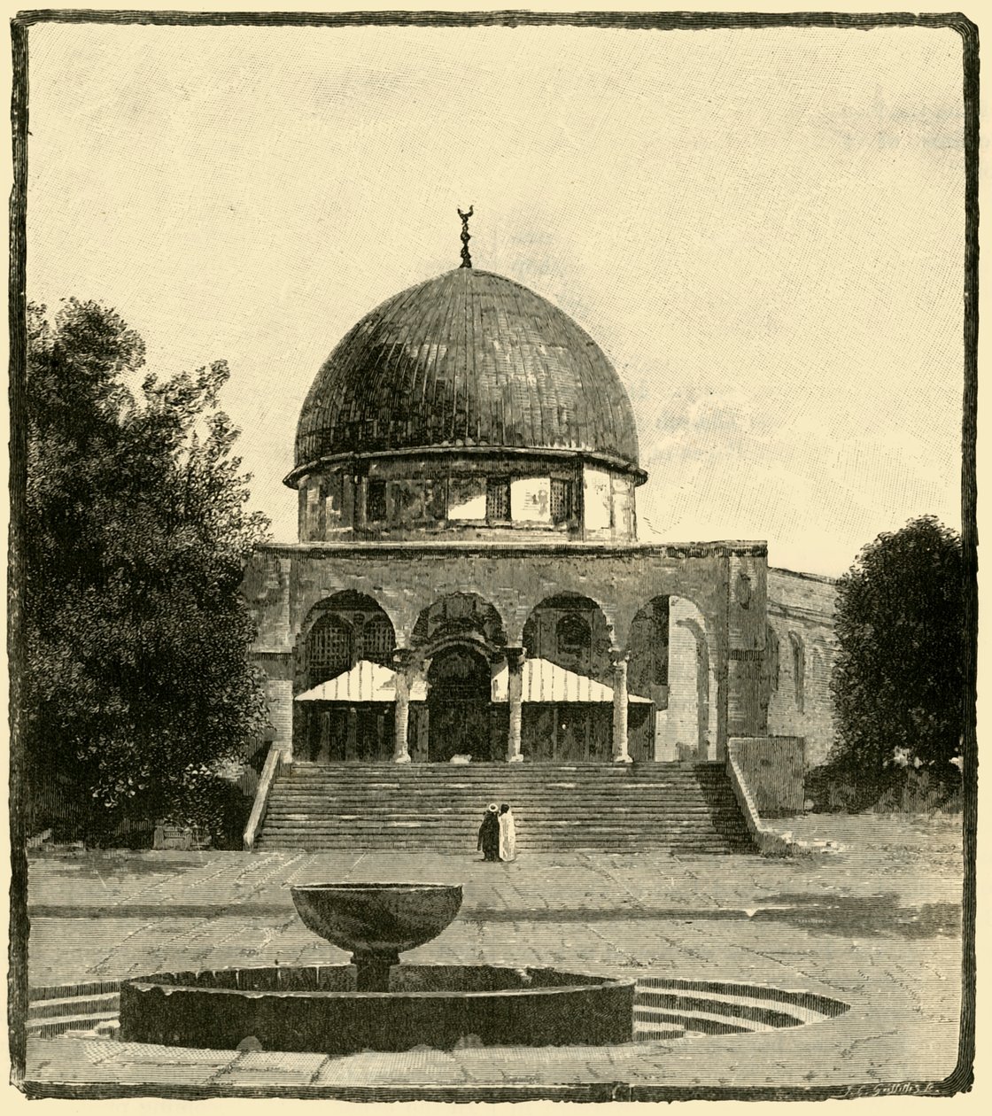 The Dome of the Rock, Jerusalem, 1890. tekijältä Unbekannt