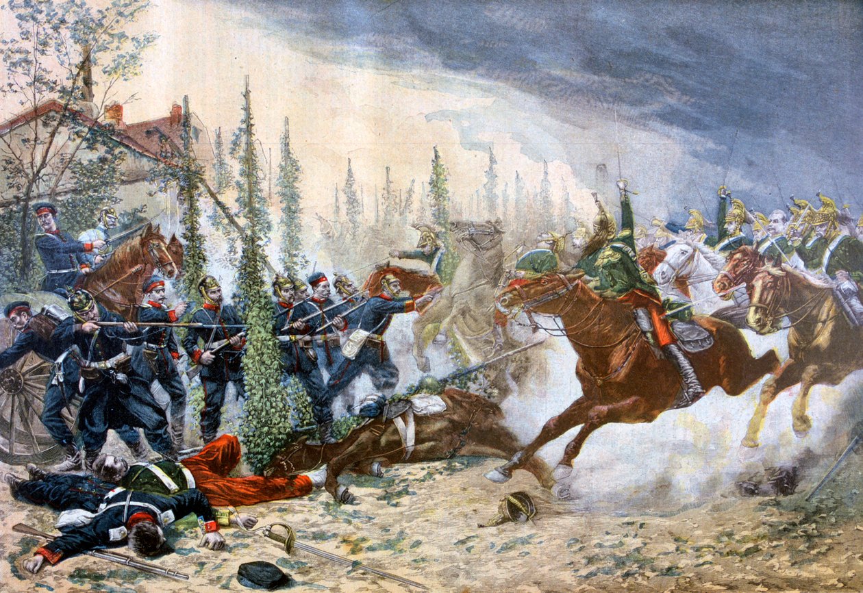 Dragoons, Gravelotten taistelu, 18. elokuuta 1870, 1894 tekijältä Unbekannt