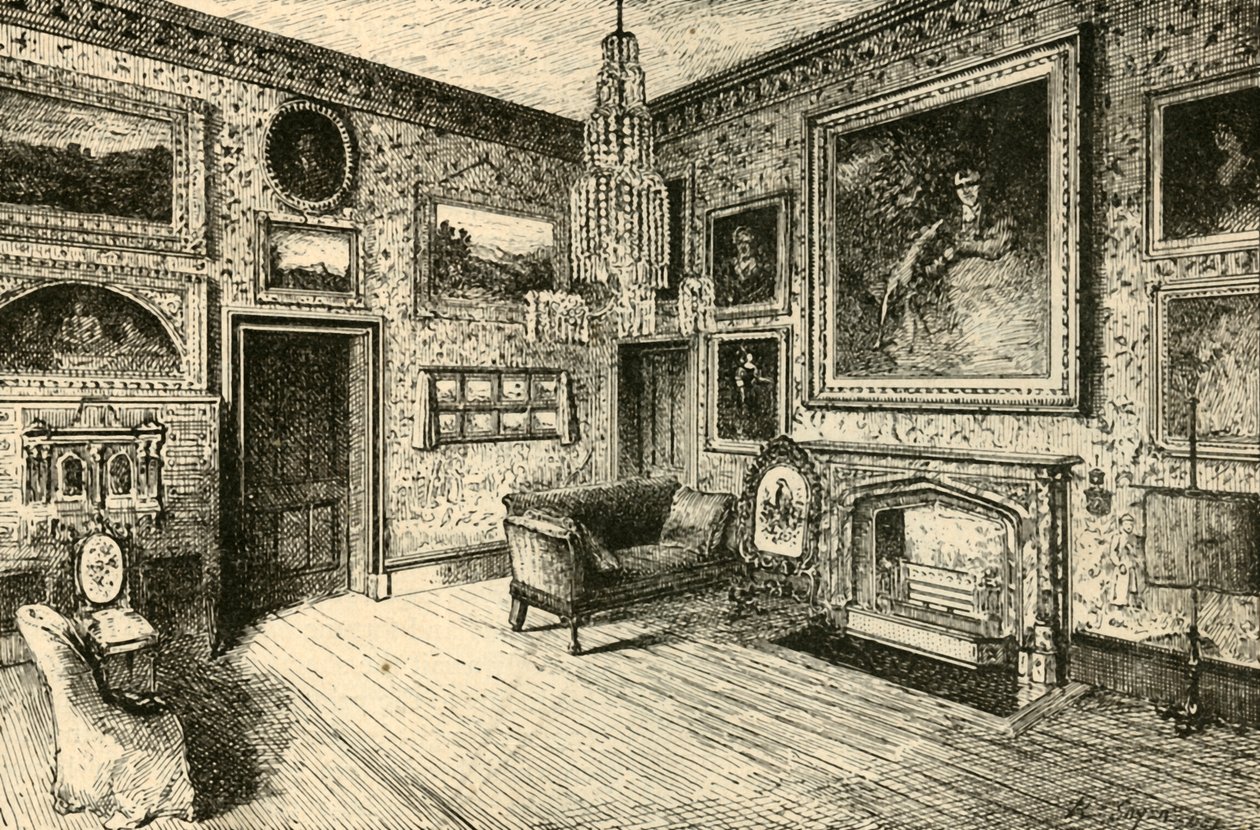 The Drawing Room Abbotsfordissa, 1882. tekijältä Unbekannt