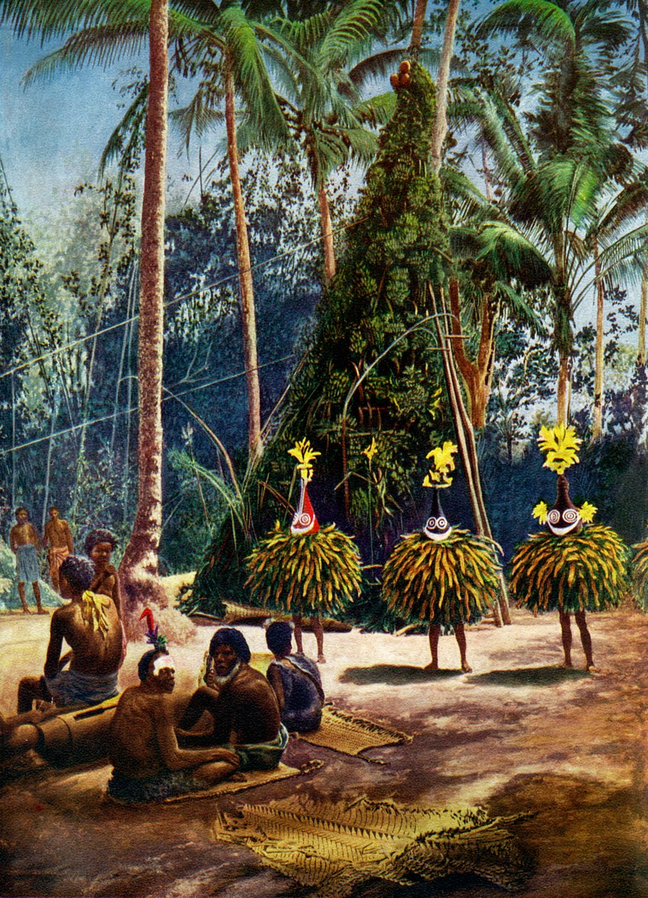 Duk Duk -yhteiskunta, Bismarckin saaristo, Papua-Uusi-Guinea, 1920 tekijältä Unbekannt