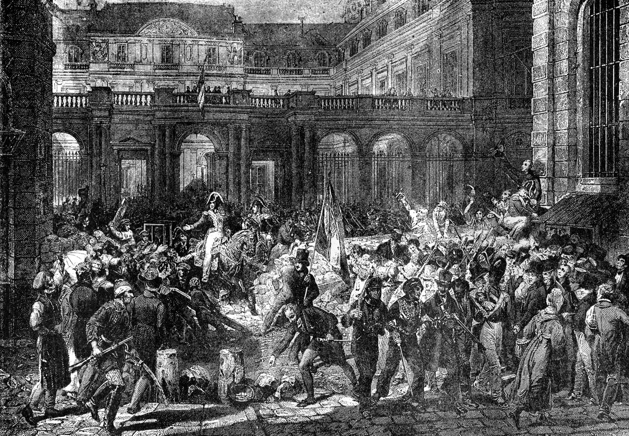 Orléansin herttua lähtee kuninkaallisesta palatsista, Pariisista, 31. heinäkuuta 1830 1882-1884 tekijältä Unbekannt