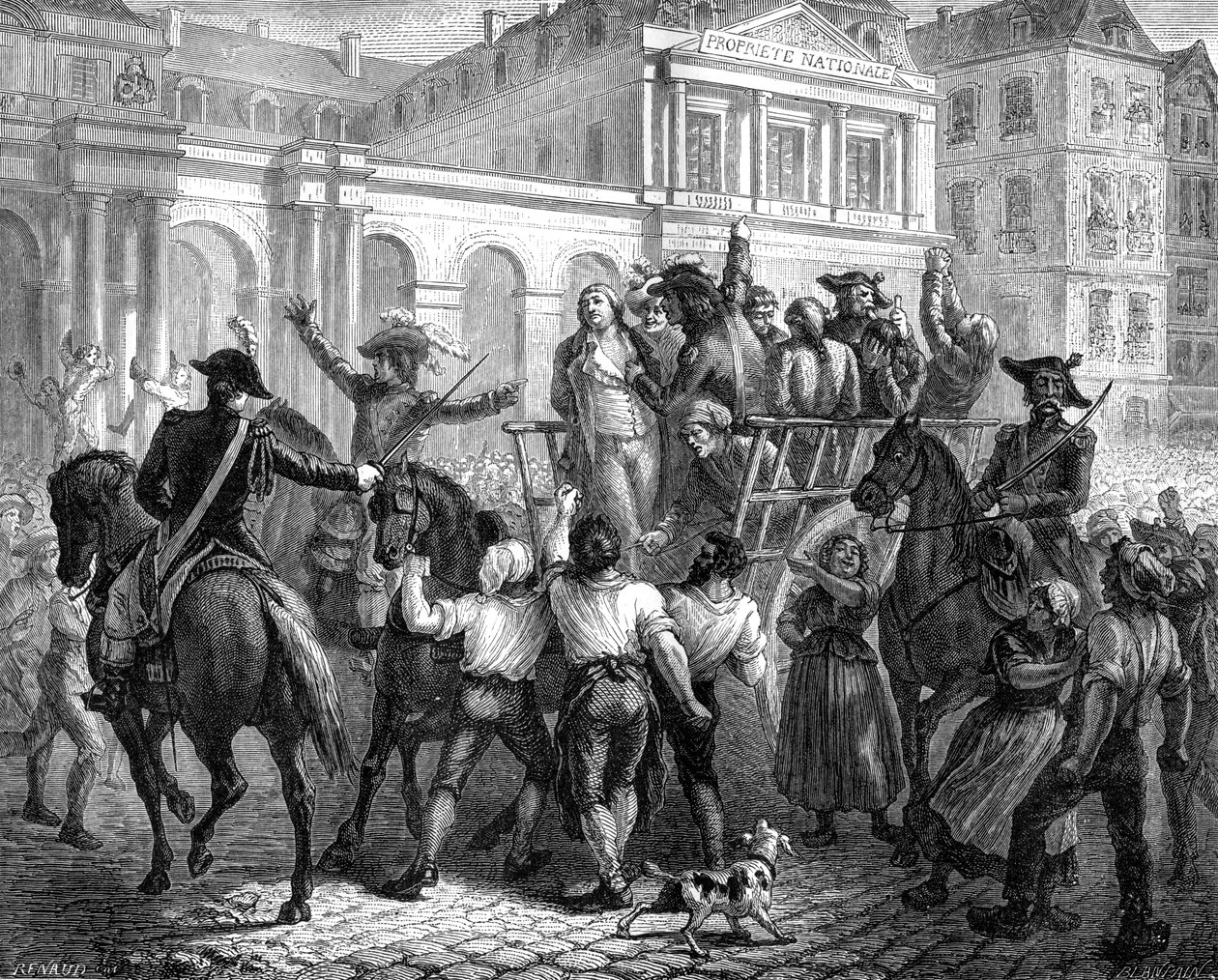 Orleansin herttua matkalla giljotiiniin, Pariisi, 6. marraskuuta 1793 1882-1884 tekijältä Unbekannt
