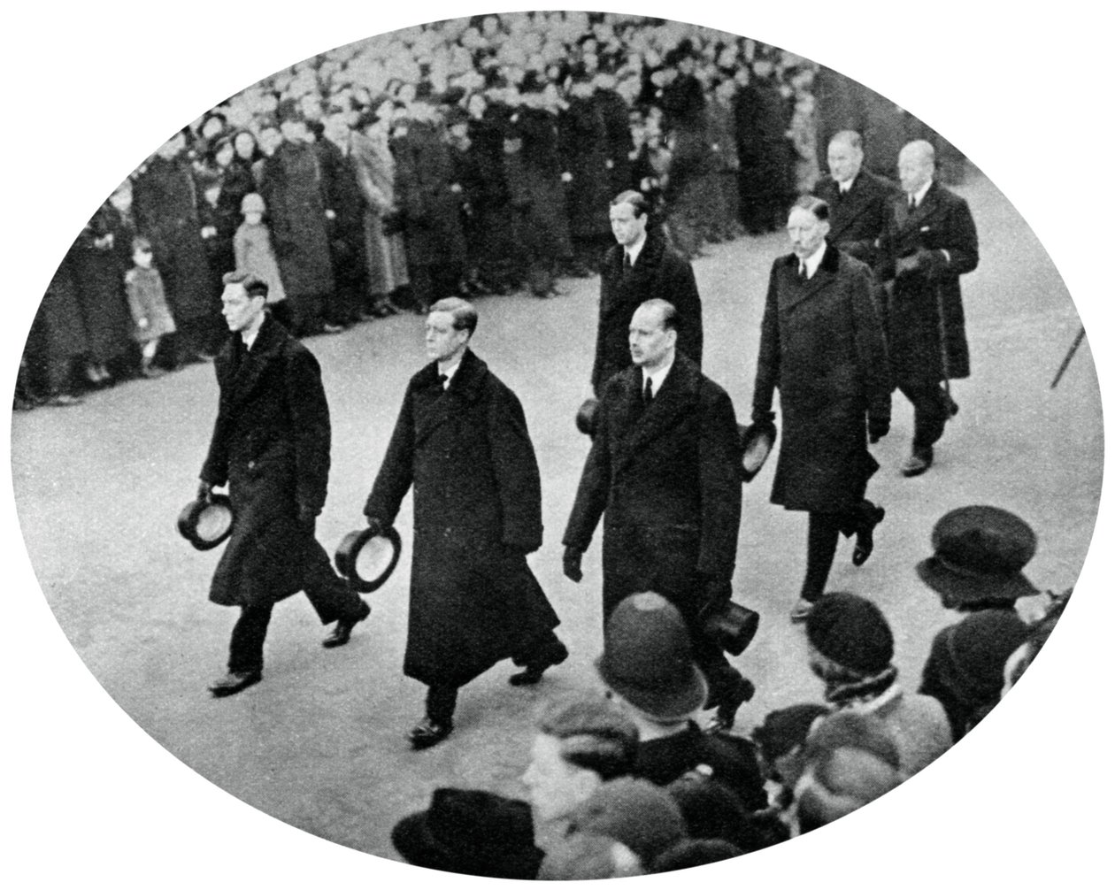 Yorkin herttua ja hänen veljensä kuningas George V:n hautajaisissa, 1936, 1937 tekijältä Unbekannt