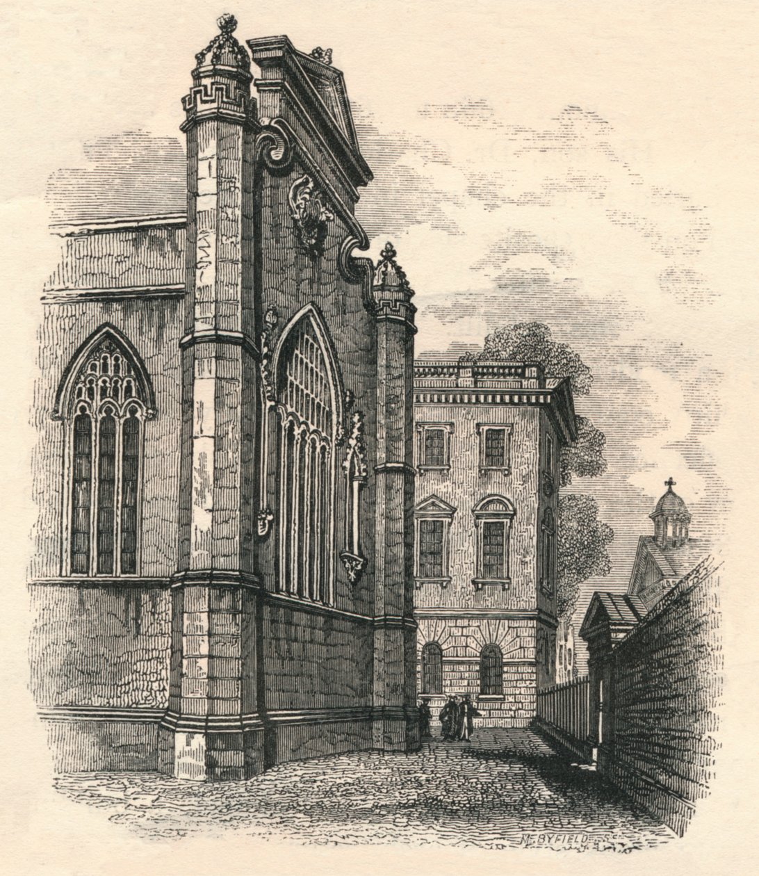 East End of College Chapel, Peterhouse, Cambridge 1800-luvulla tekijältä Unbekannt