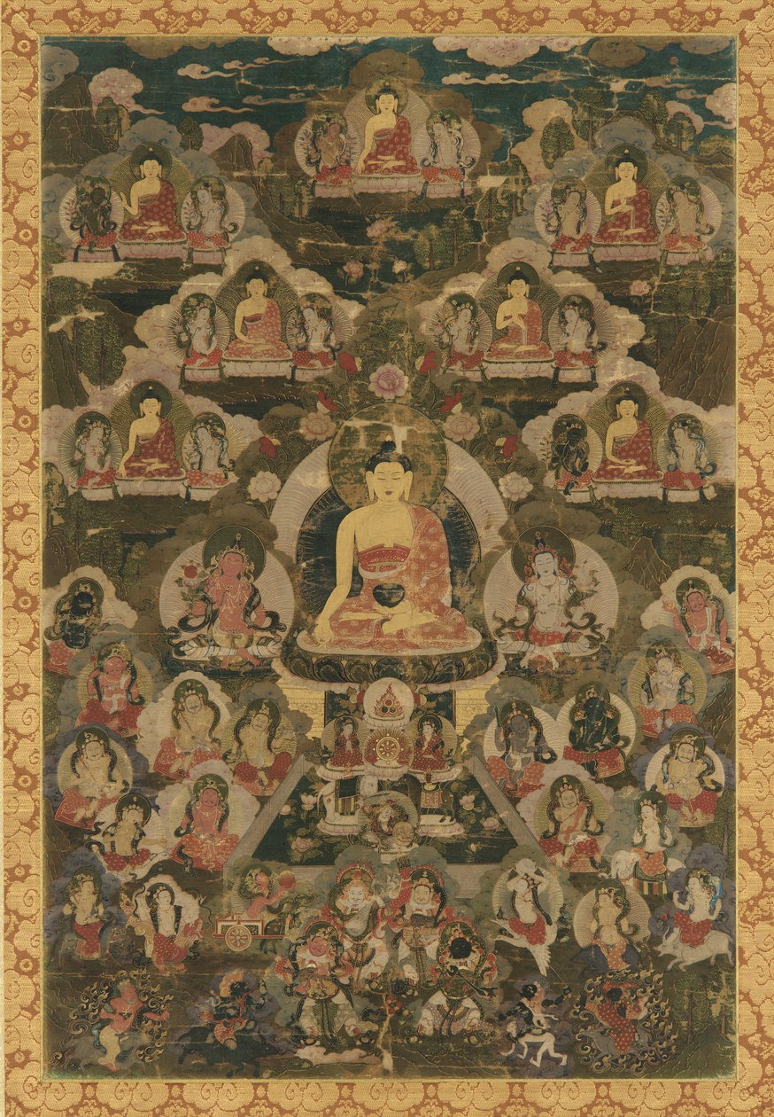 Kahdeksan lääkebuddhaa, 1700-luku. tekijältä Unbekannt