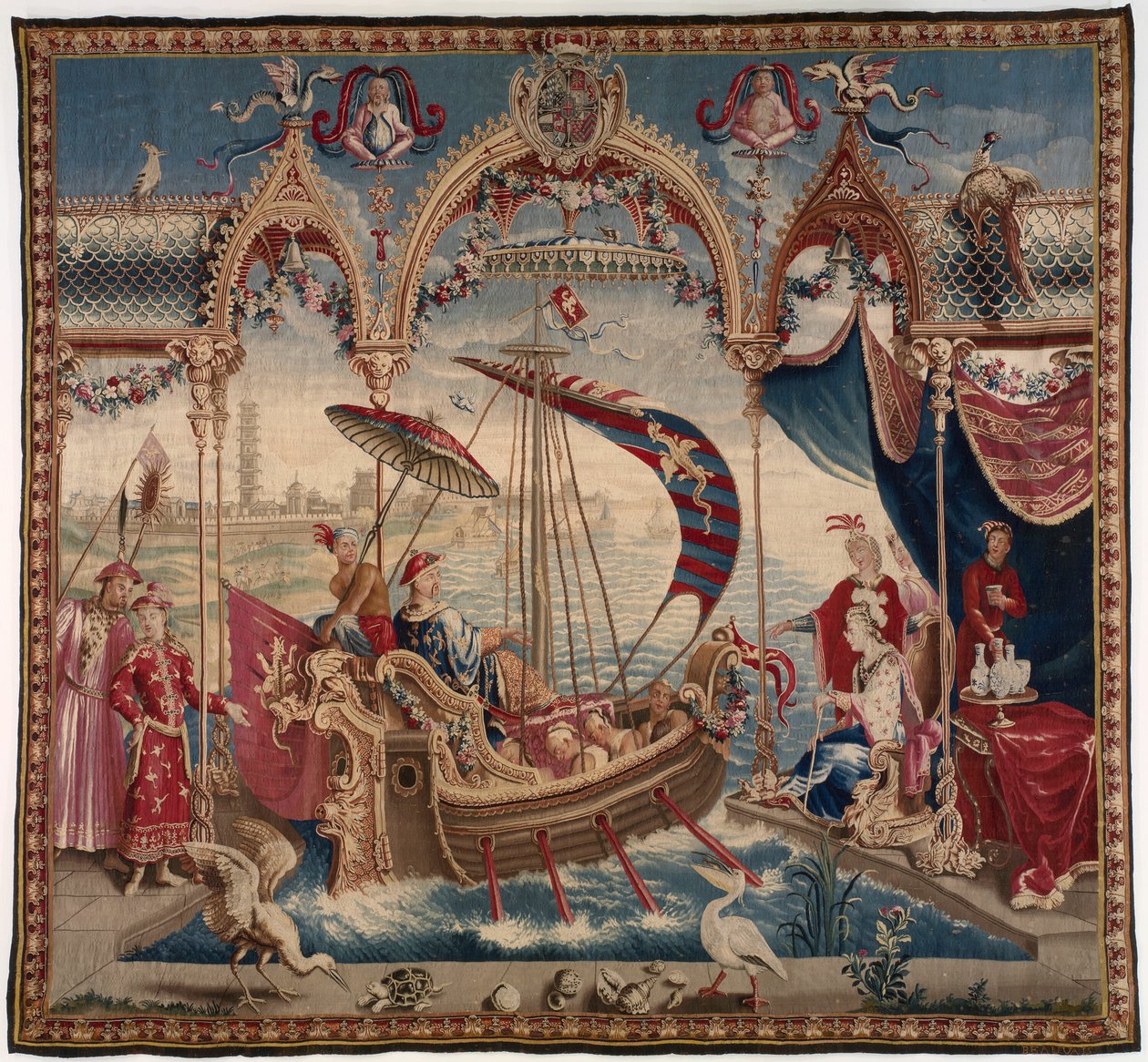 Keisaripurjehdus, elokuvasta The Story of the Emperor of China, Beauvais, 171622. tekijältä Unbekannt