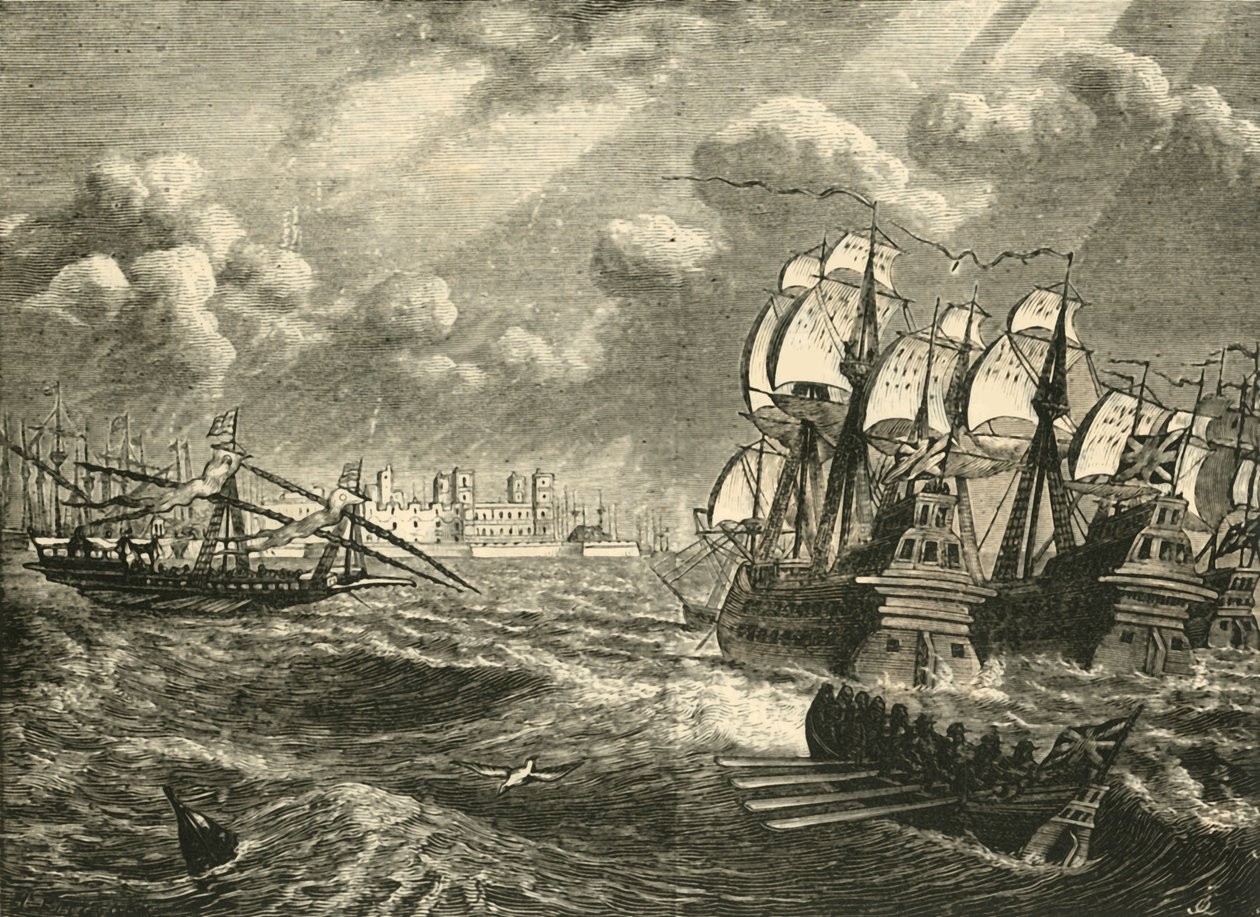 Englannin laivasto ennen Cadizia, 1596, 1890. tekijältä Unbekannt