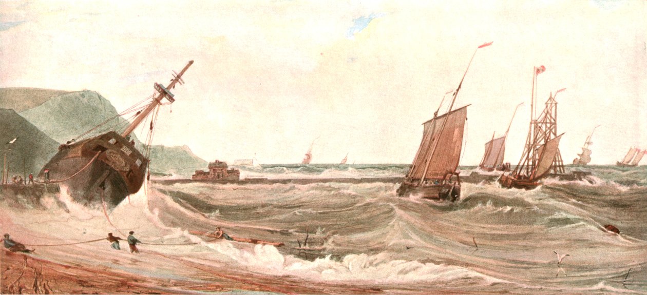 Boulognen sataman sisäänkäynti, c1900. tekijältä Unbekannt