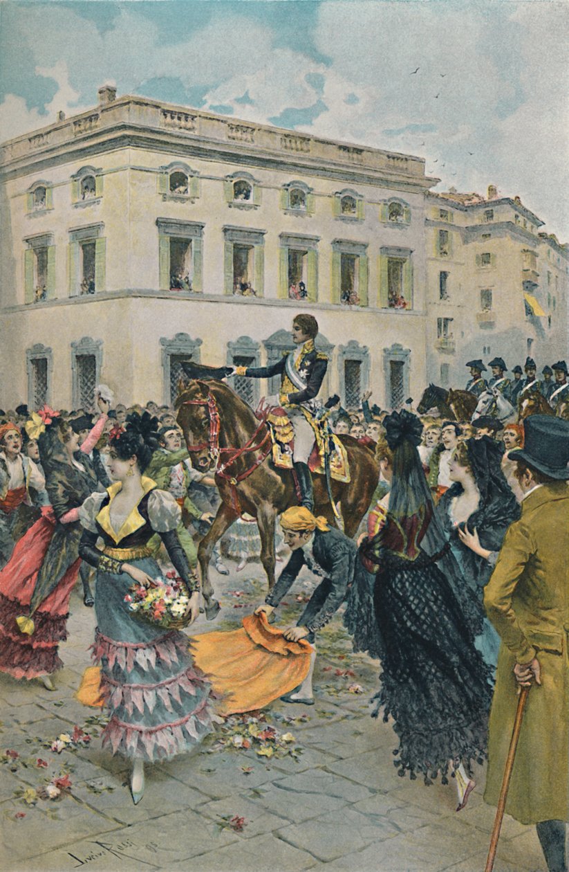 Ferdinandin tulo Madridiin, 23. maaliskuuta 1808, 1896. tekijältä Unbekannt