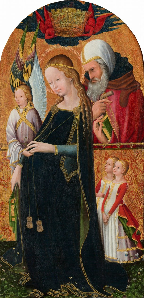 Odottava Madonna Pyhän Joosefin kanssa, n. 14251450. tekijältä Unbekannt