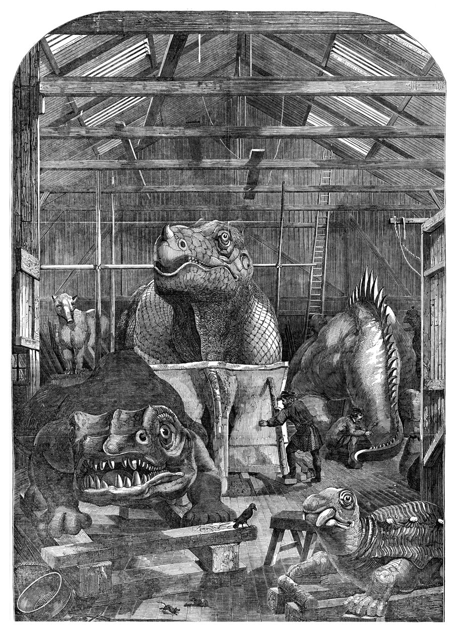 Extinct Animals -mallihuone Crystal Palacessa, Sydenhamissa, 1853 tekijältä Unbekannt