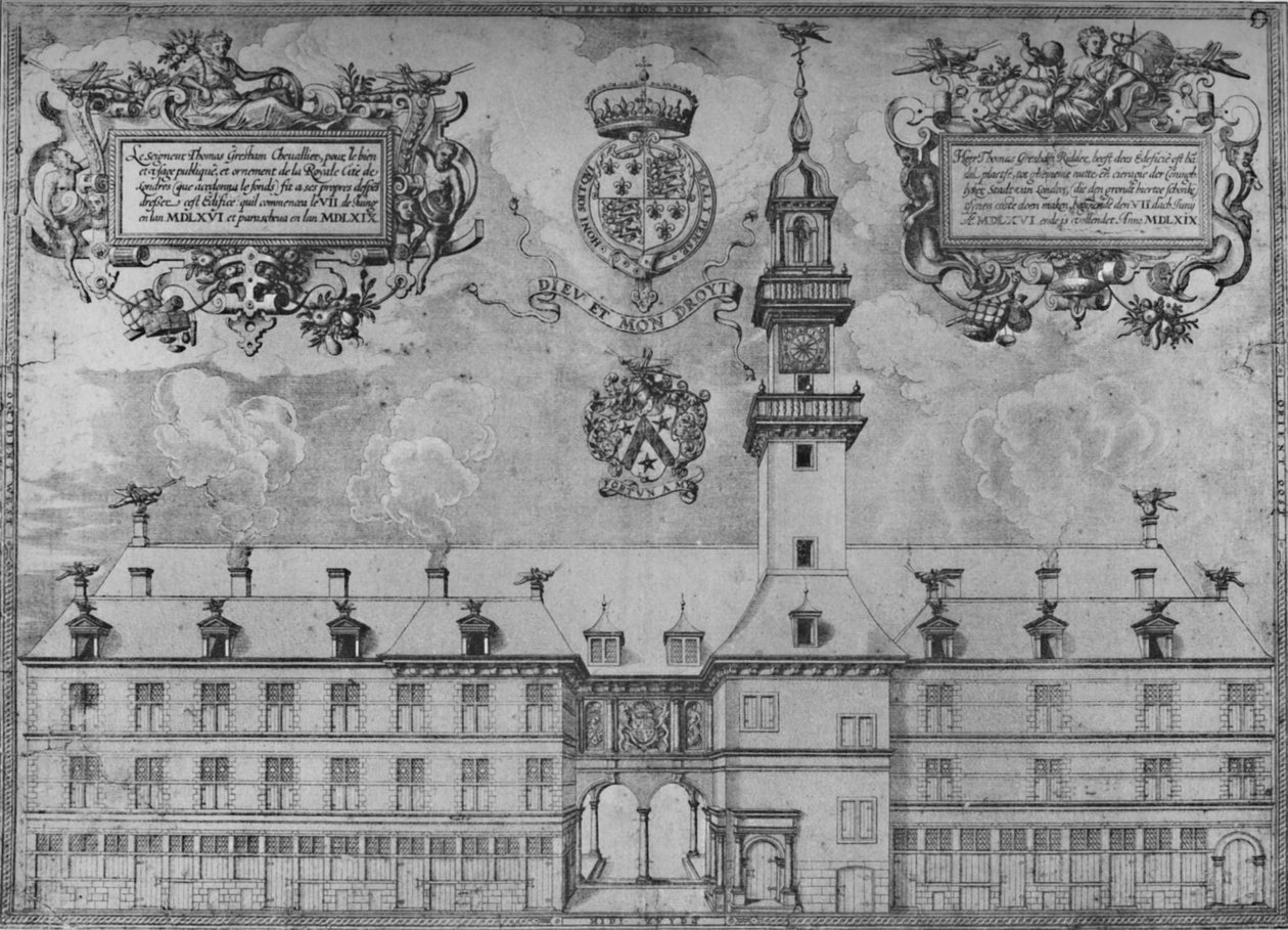 Ensimmäinen kuninkaallinen pörssi vuonna 1569, 1500-luvulla, 1928 tekijältä Unbekannt