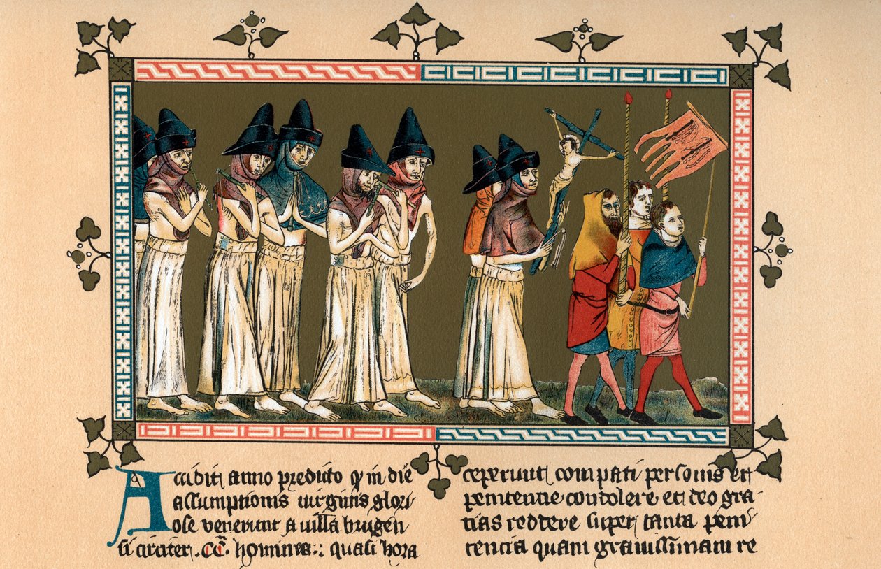 Flagellantit Doornikissa vuonna 1349, 1903 tekijältä Unbekannt