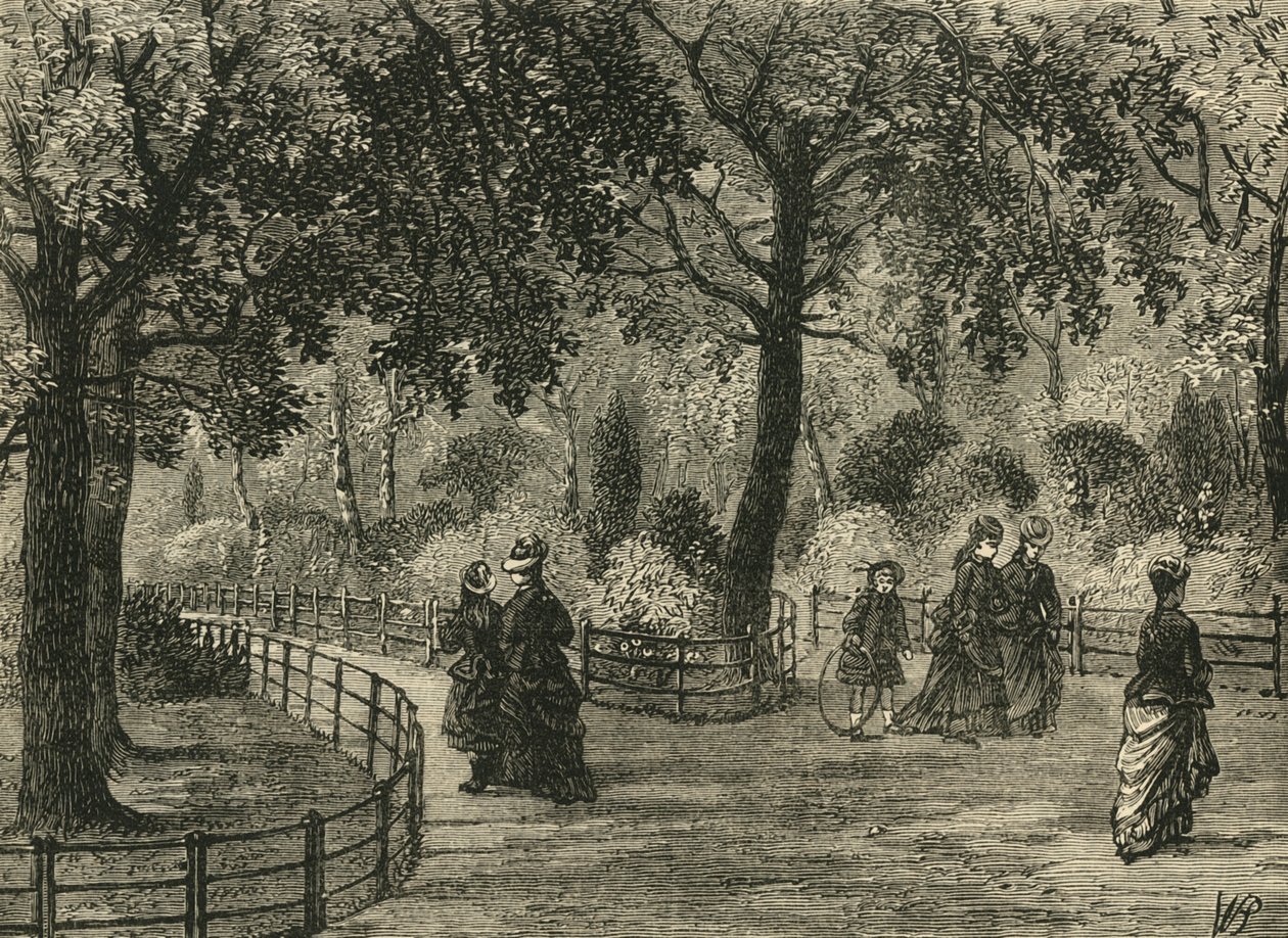 The Flower Walks, Kensington Gardens, 1876. tekijältä Unbekannt