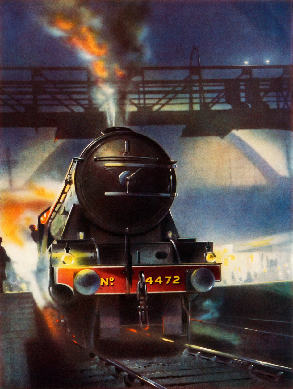 The Flying Scotsman, kuuluisa veturi nro 4472, lähtenyt Kings Crossista, 1935. tekijältä Unbekannt