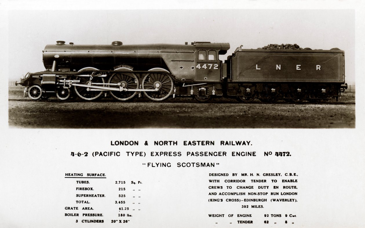Flying Scotsman -höyryveturi, 1900-luku tekijältä Unbekannt