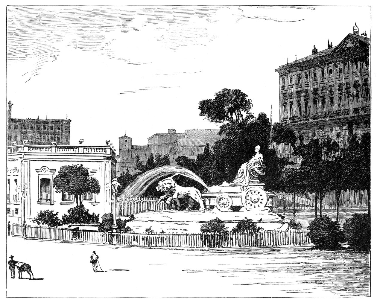 Cybelen suihkulähde, Madrid, 1900 tekijältä Unbekannt
