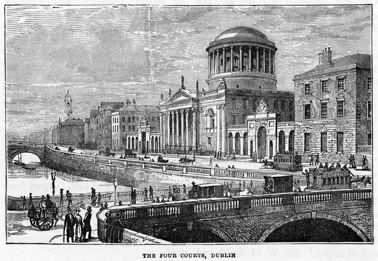 The Four Courts, Dublin, 1800-luku tekijältä Unbekannt