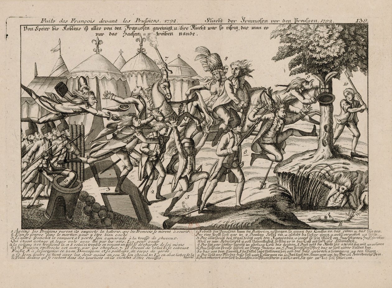 Ranskan pako preussilta 1792, n. 1792. tekijältä Unbekannt