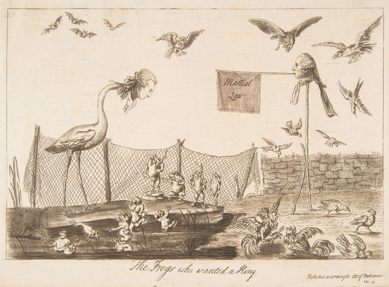 Sammakot, jotka halusivat kuningasta, 14. heinäkuuta 1789. tekijältä Unbekannt
