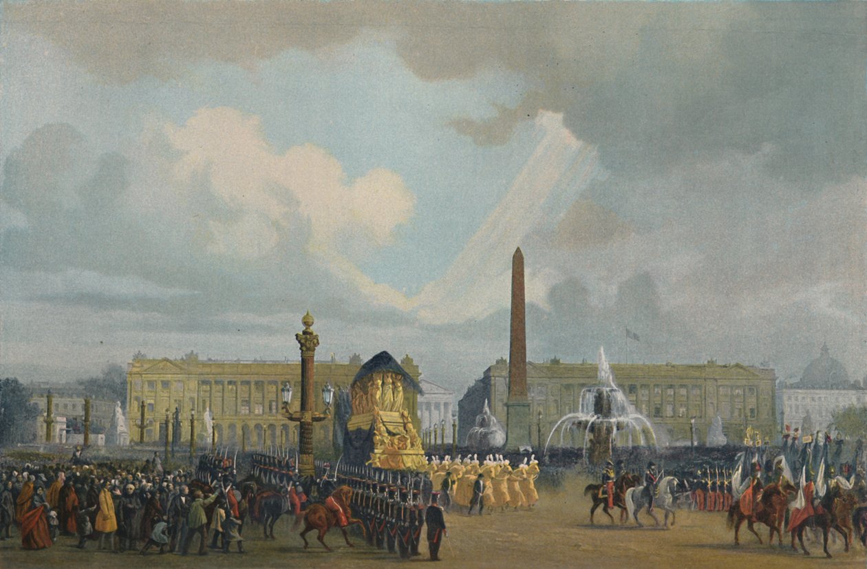 Napoleonin hautauskortteli Place De La Concordessa, 15. joulukuuta 1840, 1896 tekijältä Unbekannt