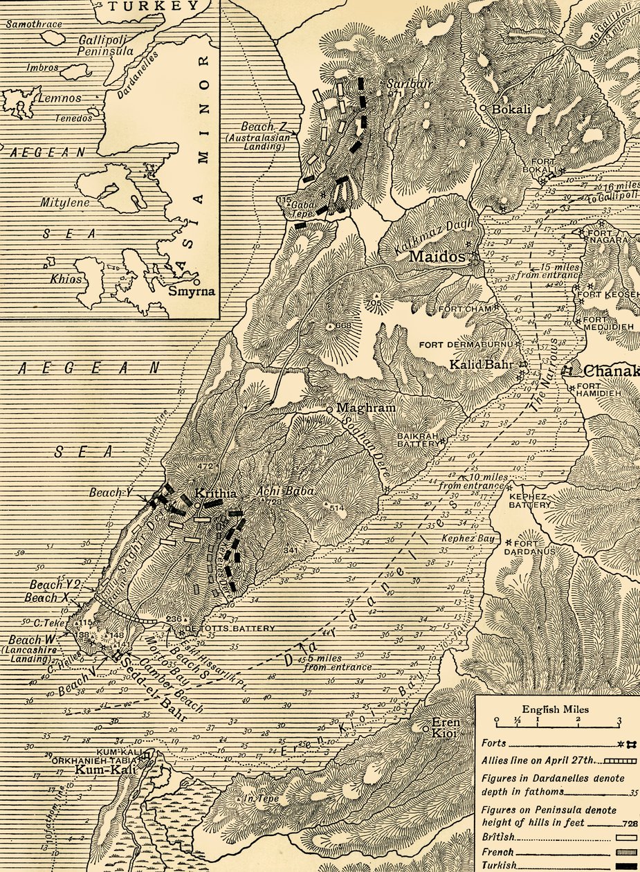 Gallipolin kampanja, ensimmäinen maailmansota, 1915, c1920. tekijältä Unbekannt