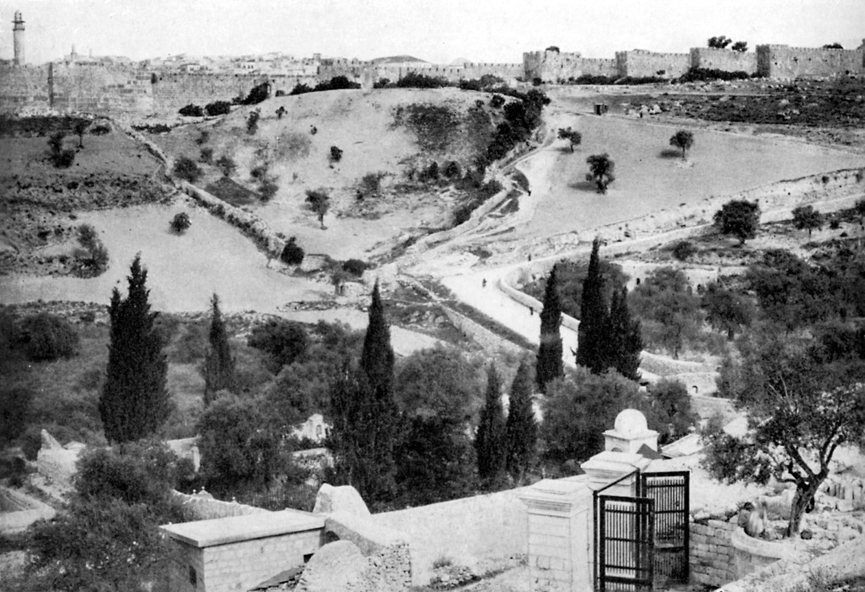 Getsemanen puutarha ja Jerusalemin pyhä kaupunki, 1926 tekijältä Unbekannt